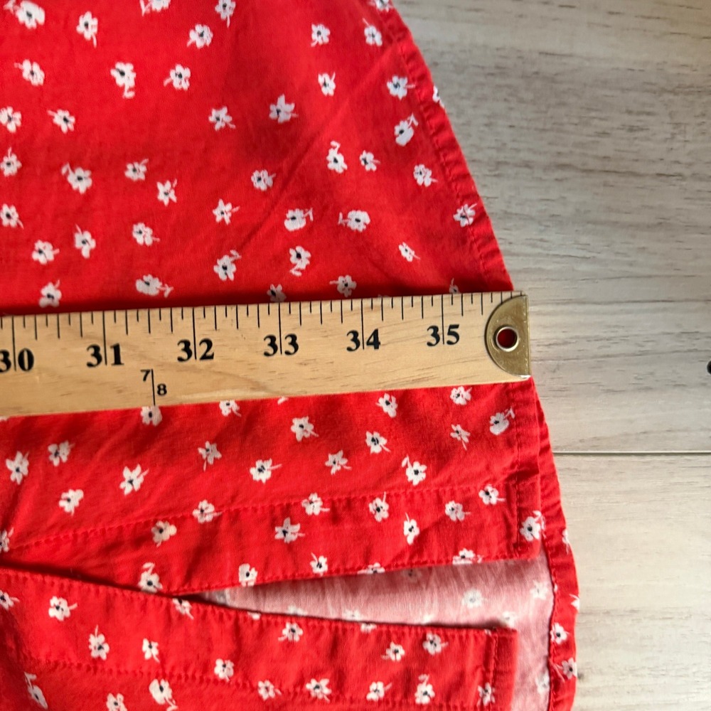 Gap Women's Floral Summer Dress Small Button Front Shift Red - Picture 6 of 6